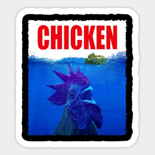 Fluffy Feathered Friends Chicken Dreams, Urban Poultry Tee Extravaganza Sticker